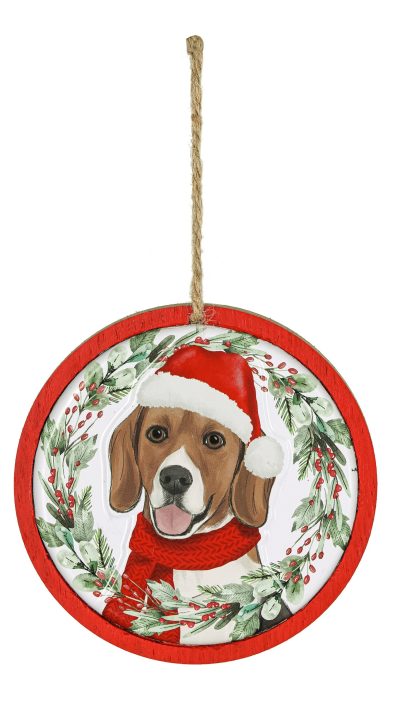Beagle Round Festive Ornaments
