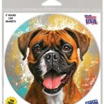 BOXER HAPPY DOG CAR MAGNET
