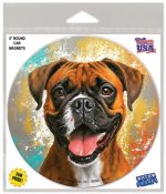 BOXER HAPPY DOG CAR MAGNET