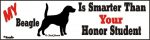 Beagle Smart Dog Bumper Sticker