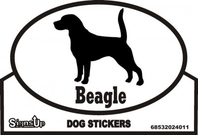 Beagle Dog Silhouette Bumper Sticker