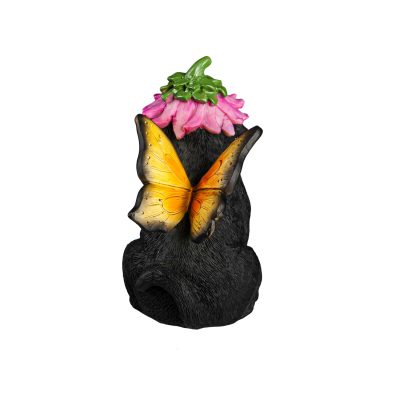 Black Lab Garden Figurine