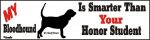 Bloodhound Smart Dog Bumper Sticker