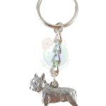 Boston Terrier Pewter Keychain