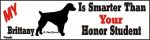 Brittany Smart Dog Bumper Sticker
