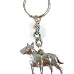 Bull Terrier Pewter Keychain