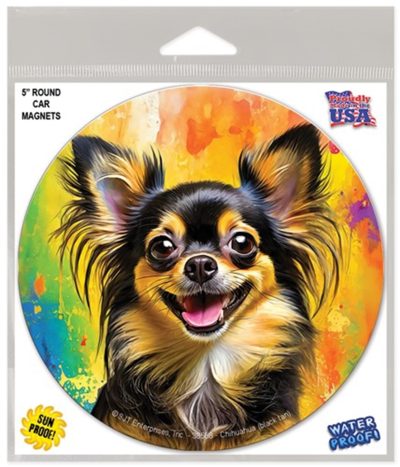 CHIHUAHUA HAPPY DOG CAR MAGNET