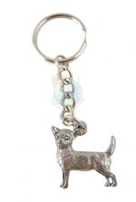 Chihuahua Smooth Pewter Keychain