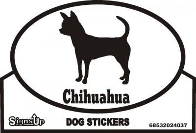 Chihuahua Dog Silhouette Bumper Sticker