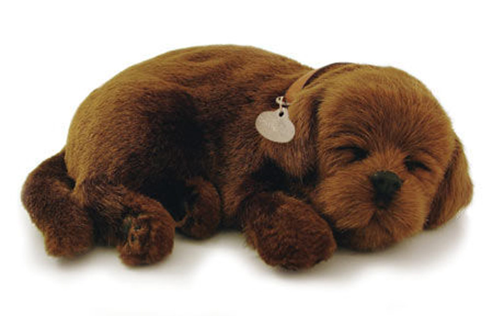 breathing dog stuffed animal