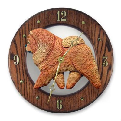 Chow Chow Red Dk Clock