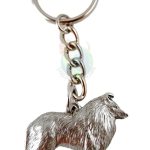 Collie Pewter Keychain