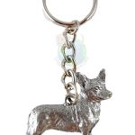 Corgi Cardigan Pewter Keychain