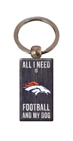 DOG BRONCOS KEYCHAIN