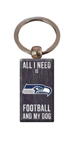 DOG SEAHAWKS KEYCHAIN