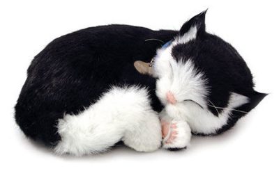 Black & White Cat Perfect Petzzz Breathing Cat
