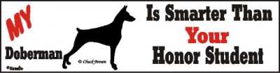 Doberman Pinscher Smart Dog Bumper Sticker