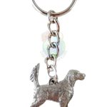 English Setter Tail Up Pewter Keychain