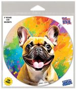 FRENCH BULLDOG HAPPY DOG CAR MAGNET