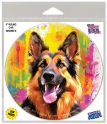 GERMAN SHEPHERD HAPPY DOG CAR MAGNET