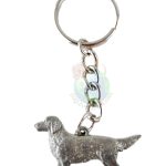 Golden Retriever Pewter Keychain