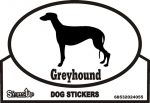 Greyhound Dog Silhouette Bumper Sticker