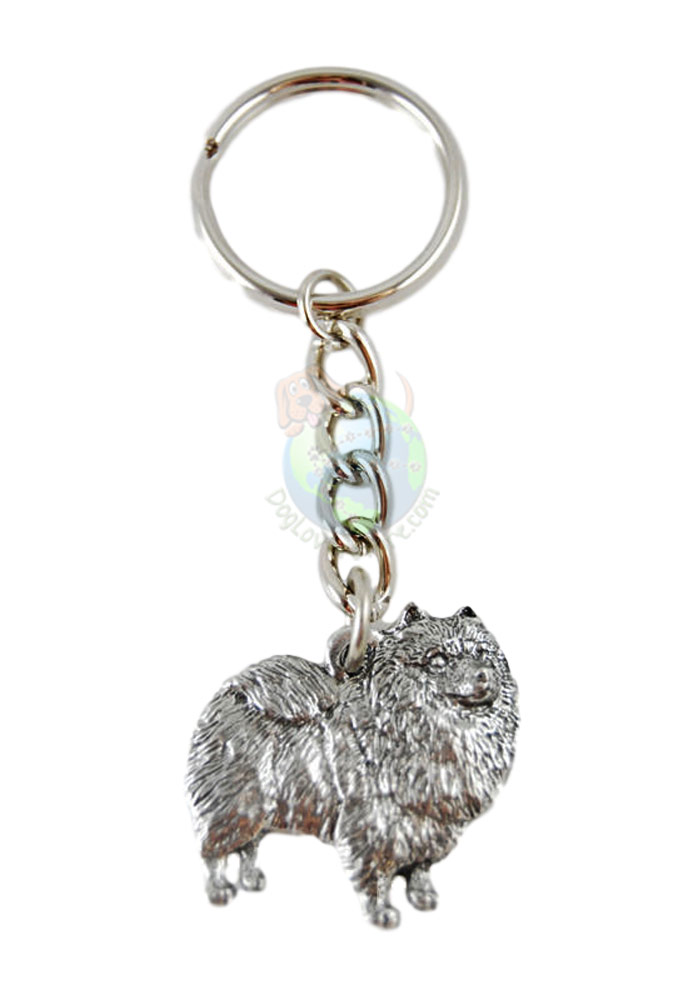Cavalier King Charles Dog Keychain Keyring Harris Pewter Made USA Key Chain Ring 
