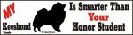 Keeshond Smart Dog Bumper Sticker