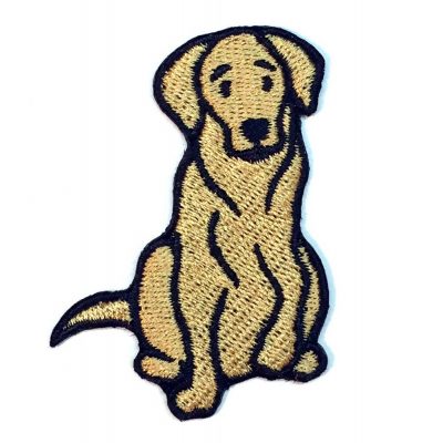 Yellow Lab Iron on Embroidered Patch