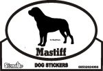 Mastiff Dog Silhouette Bumper Sticker