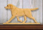 Yellow Labrador Retriever Dog Figurine Sign Plaque Display Wall Decoration