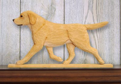 Yellow Labrador Retriever Dog Figurine Sign Plaque Display Wall Decoration