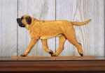 Mastiff Dog Figurine Sign Plaque Display Wall Decoration Apricot