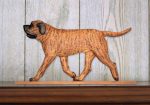 Mastiff Dog Figurine Sign Plaque Display Wall Decoration Apricot Brindle