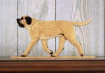 Mastiff Dog Figurine Sign Plaque Display Wall Decoration Fawn