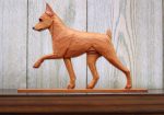 Mini Pinscher Dog Plaque Figurine Red