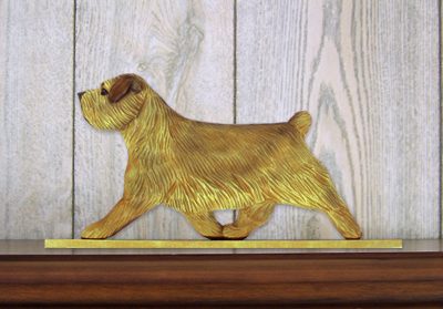 Norfolk Terrier Dog Figurine Sign Plaque Display Wall Decoration Grizzle