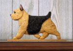 Norwich Terrier Dog Figurine Sign Plaque Display Wall Decoration Black &Tan