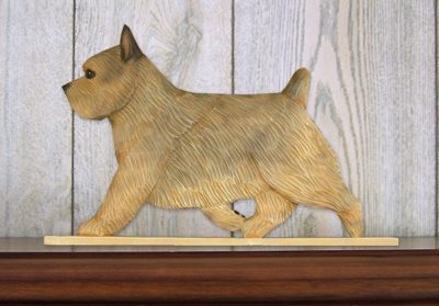 Norwich Terrier Dog Figurine Sign Plaque Display Wall Decoration Grizzle