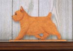 Norwich Terrier Dog Figurine Sign Plaque Display Wall Decoration Red