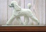 Poodle Dog Figurine Sign Plaque Display Wall Decoration White