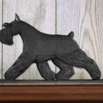 Schnauzer Miniature Dog Figurine Sign Plaque Display Wall Decoration Black