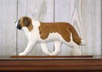 Saint Bernard Dog Figurine Sign Plaque Display Wall Decoration
