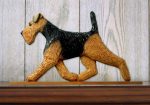 Welsh Terrier Dog Figurine Sign Plaque Display Wall Decoration