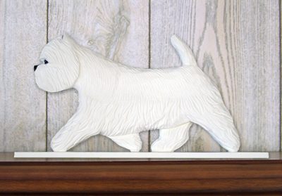 Westie Dog Figurine Sign Plaque Display Wall Decoration