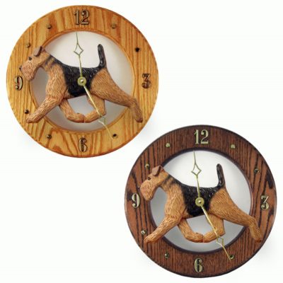 Airedale Wood Clock Wall Plaque