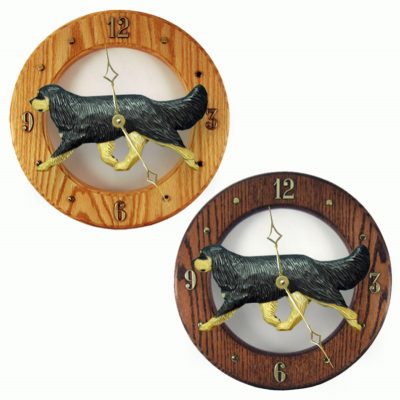 Cavalier King Charles Wood Wall Clock Plaque Blk/Tan