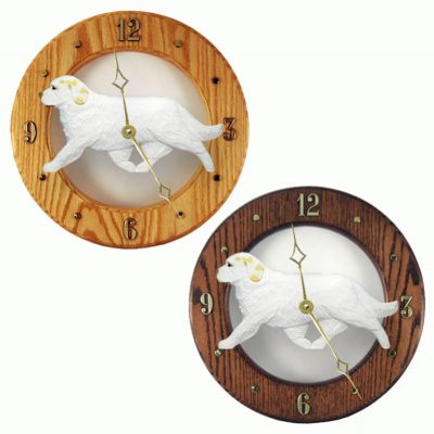 Clumber Spaniel Wood Wall Clock Plaque Lemon