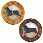 Rottweiler Wood Clock Wall Plaque