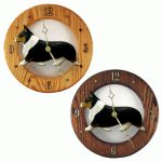 Welsh Corgi Pembroke Wood Wall Clock Plaque Tri